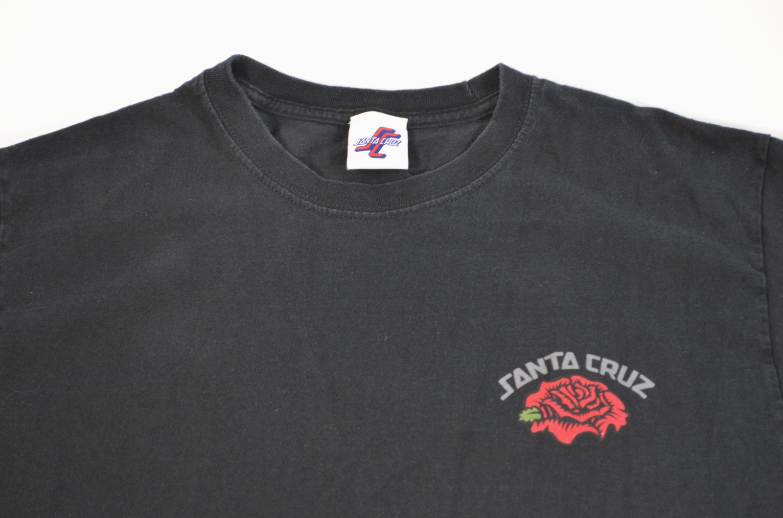 Santa Cruz Skate Skateboards Skateboarding Black Rose Roses Shirt Medium gallery