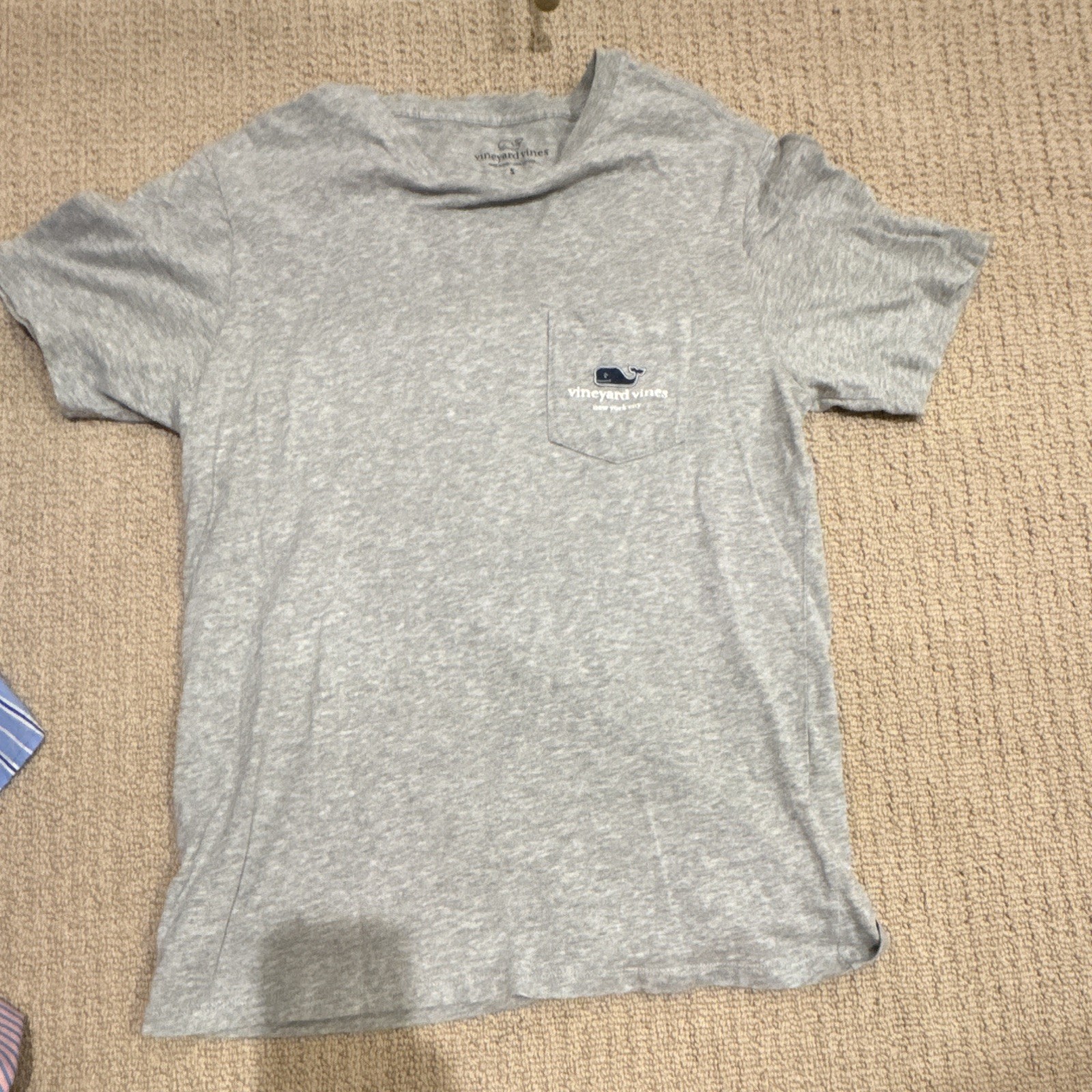 Vineyard Vines Men's Gray Pocket T-Shirt NYC Empire State Building S Cotton gallery