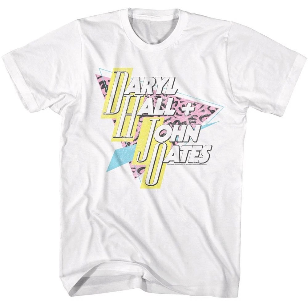 80s Hall And Oates Triangle Music Graphic Tee Mens Vintage Retro Cotton
