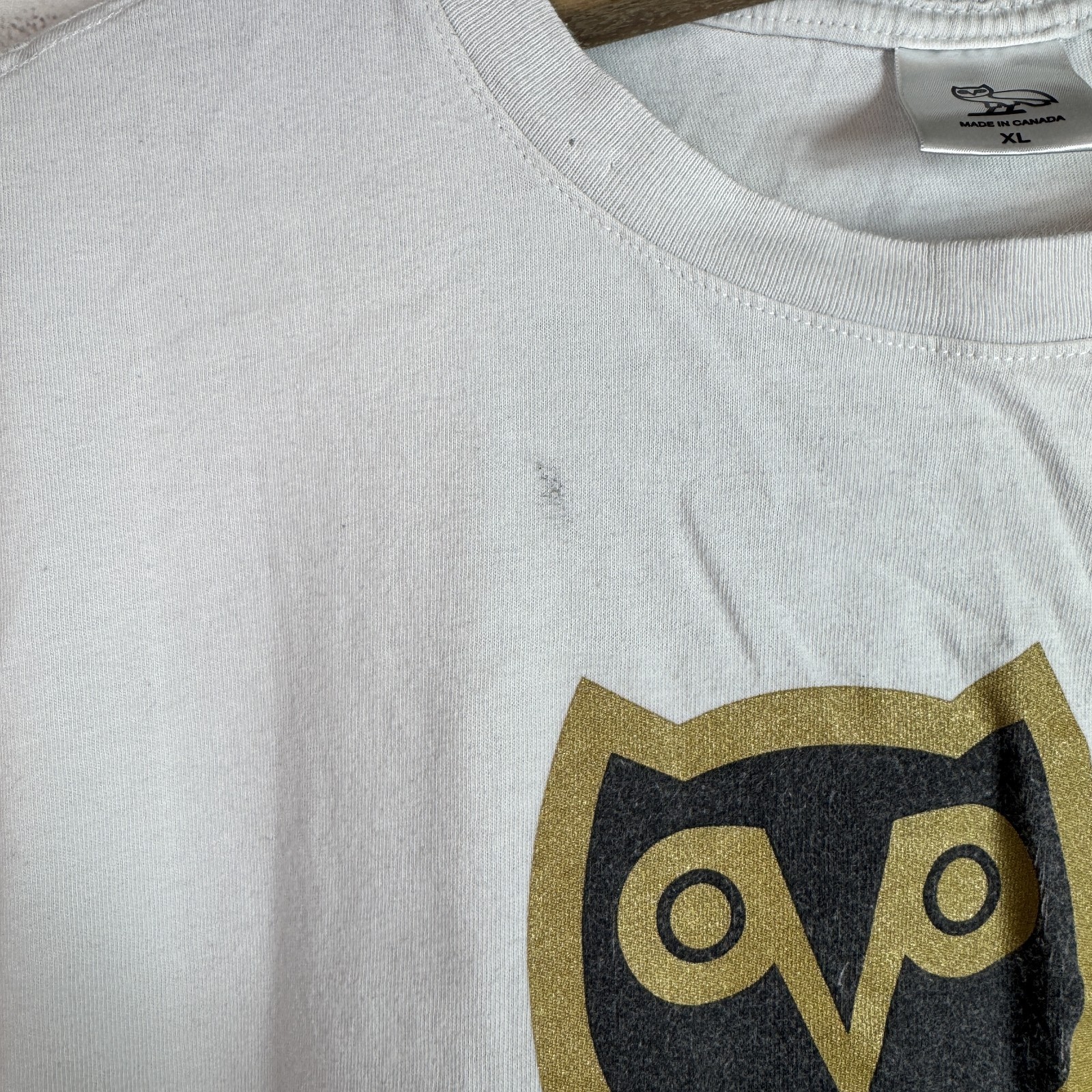 OVO Shirt Mens XL White American Flag Owl Logo Graphic Tee T-Shirt USA gallery