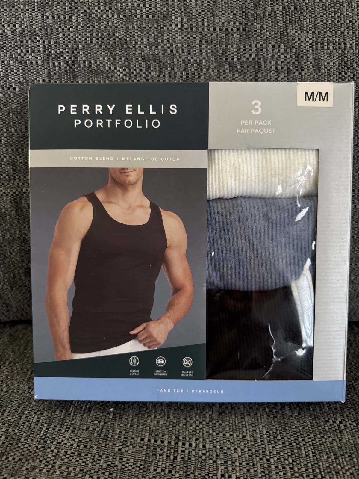 Perry Ellis Cotton Blend Tag Free Medium Size Tank Tops #7300