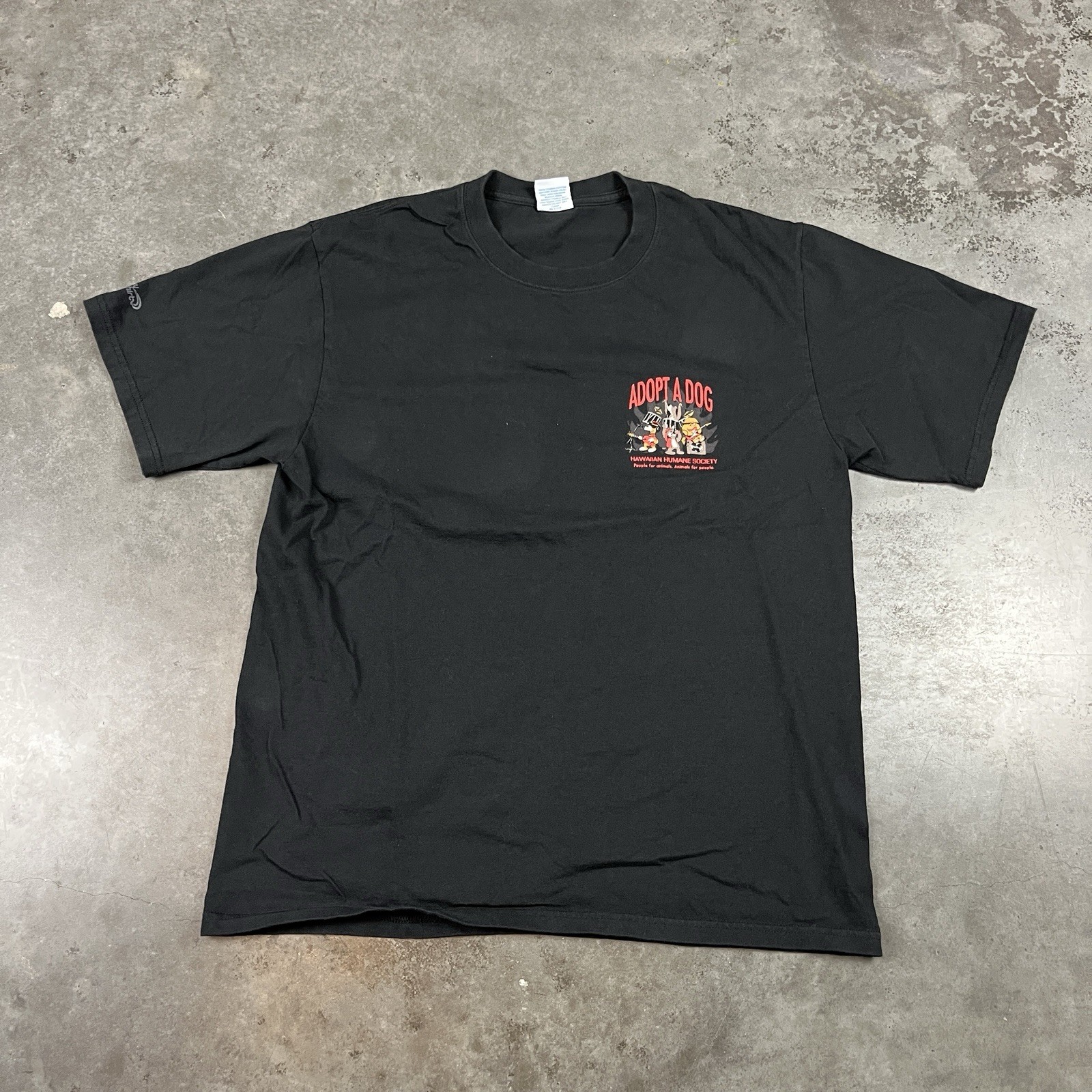 Crazy Shirt Mens Medium Black Adpot A Dog Preowned gallery