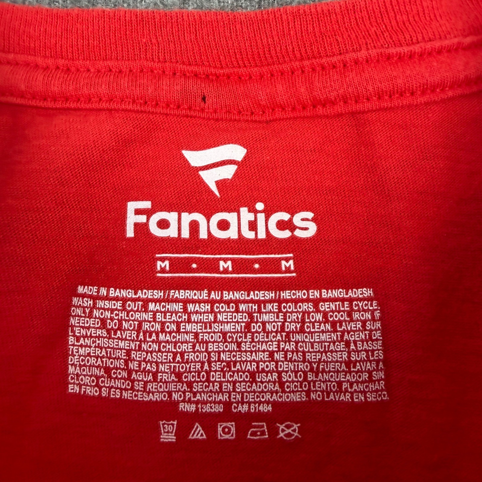 Fanatics T-Shirt Men's Medium Red Cincinnati Reds Mr Redlegs MLB Baseball Tee gallery