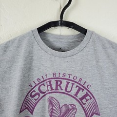 The Office Shirt Men Medium Gray Crew Neck Short Sleeve Graphic Stretch Pullover