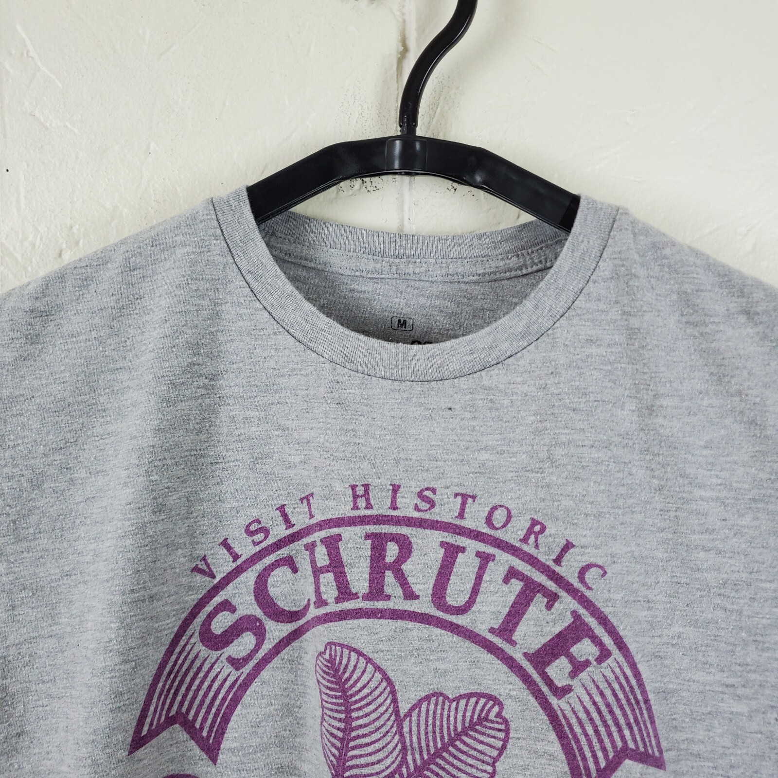 The Office Shirt Men Medium Gray Crew Neck Short Sleeve Graphic Stretch Pullover gallery
