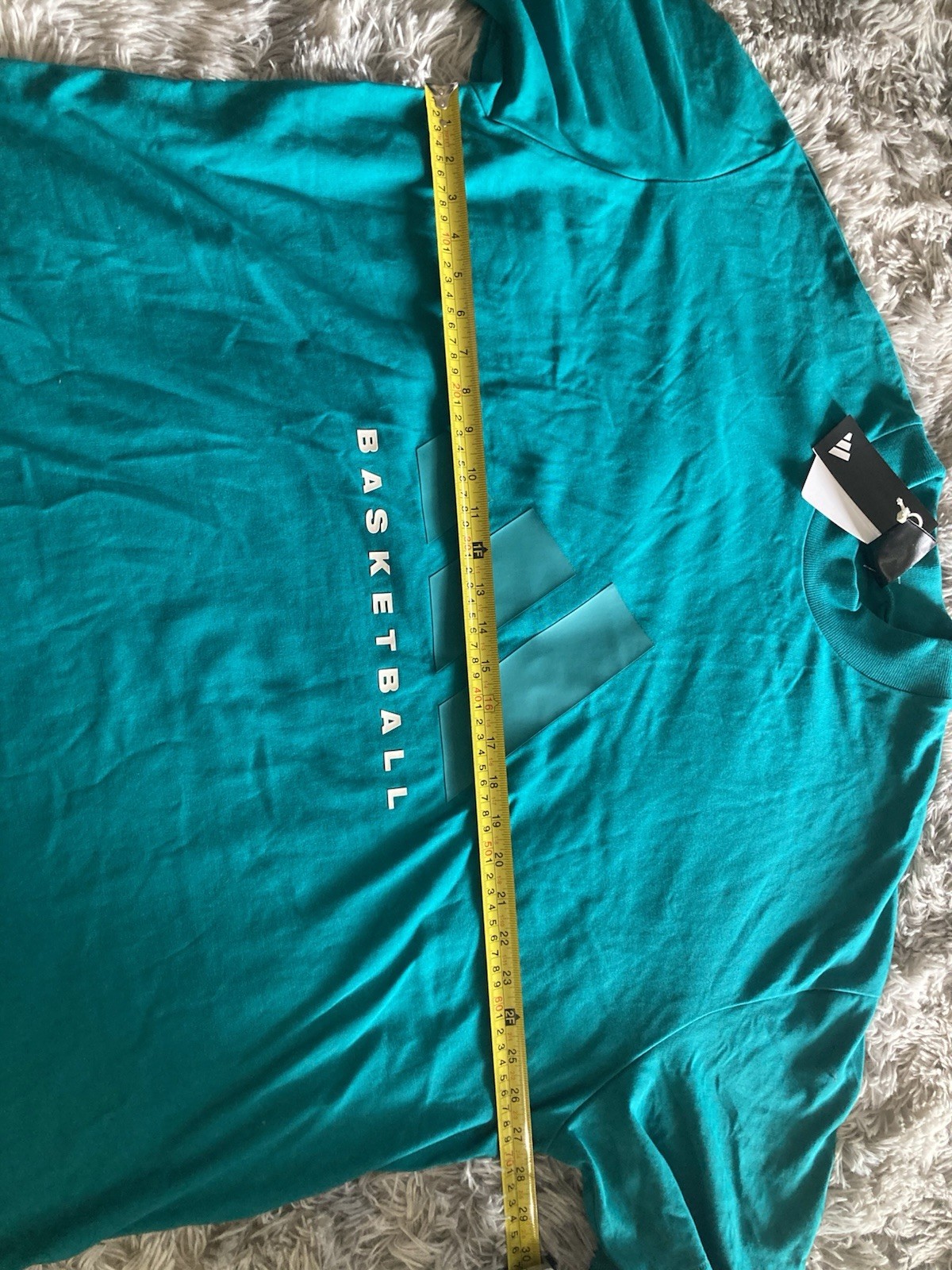 NEW Men’s Adidas Basketball Heavyweight High Neck TShirt Sz XL Teal Blue/Green gallery