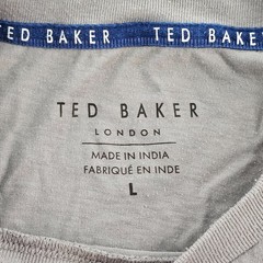 Ted Baker London Gray Short Sleeve Polyester Blend T-Shirt Men’s L