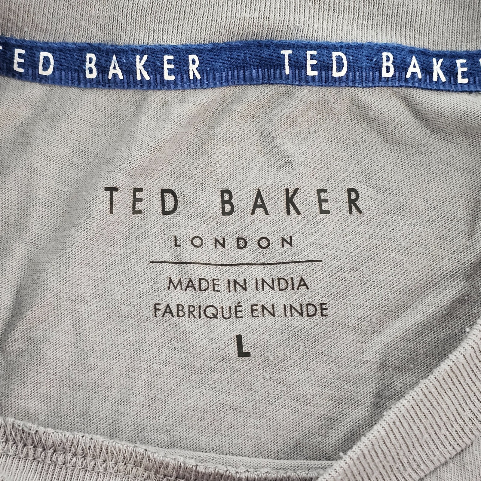 Ted Baker London Gray Short Sleeve Polyester Blend T-Shirt Men's L gallery