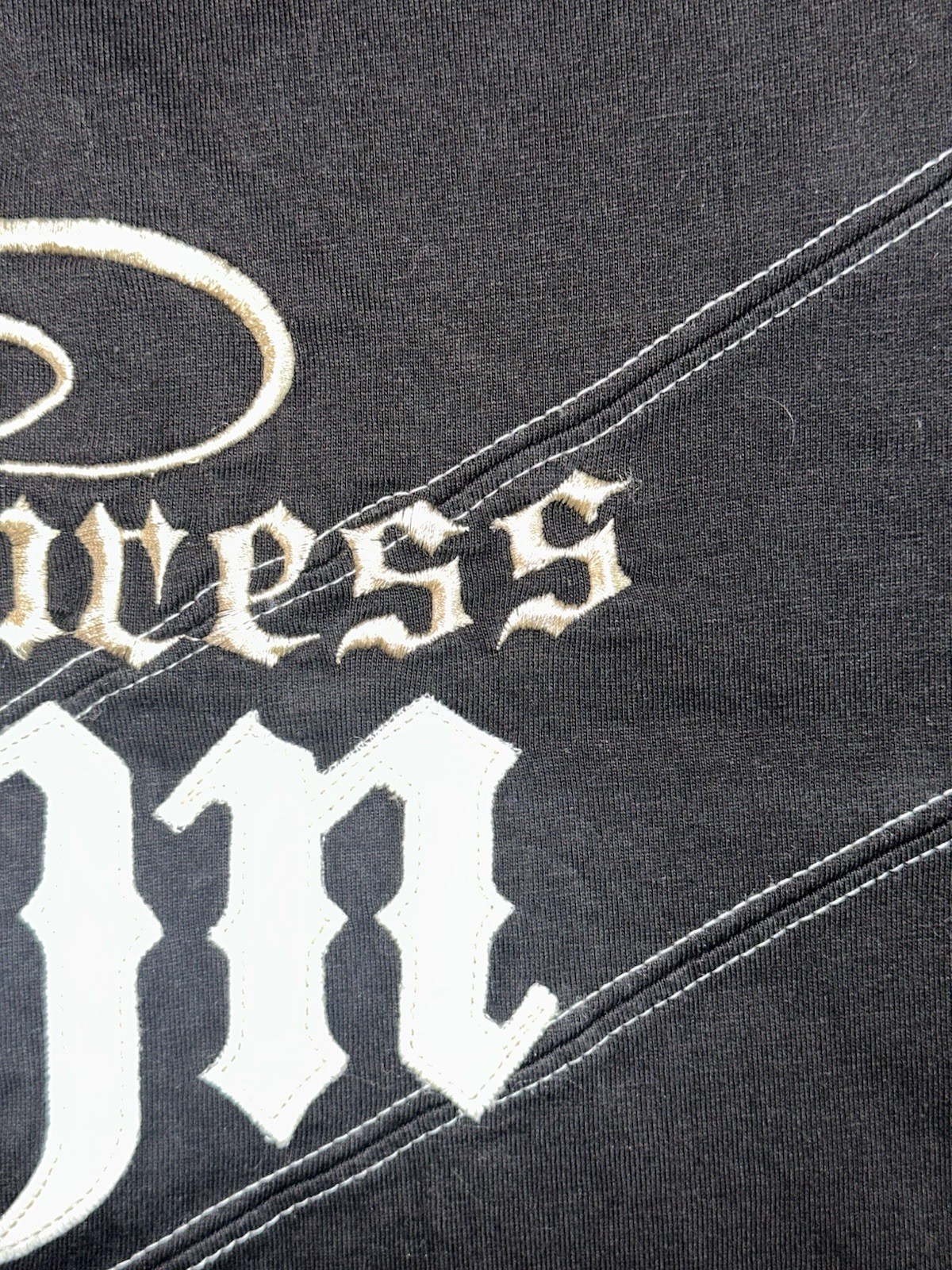 Express Men's XXXL Black Crew Neck Graphic Print Embroidered Cotton T-Shirt gallery