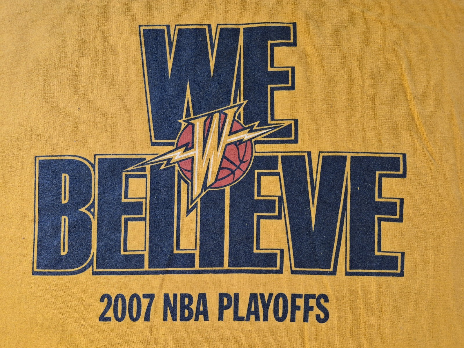 Vintage Golden State Warriors 'We Believe' T-Shirt Men's XL 2007 NBA Playoffs gallery
