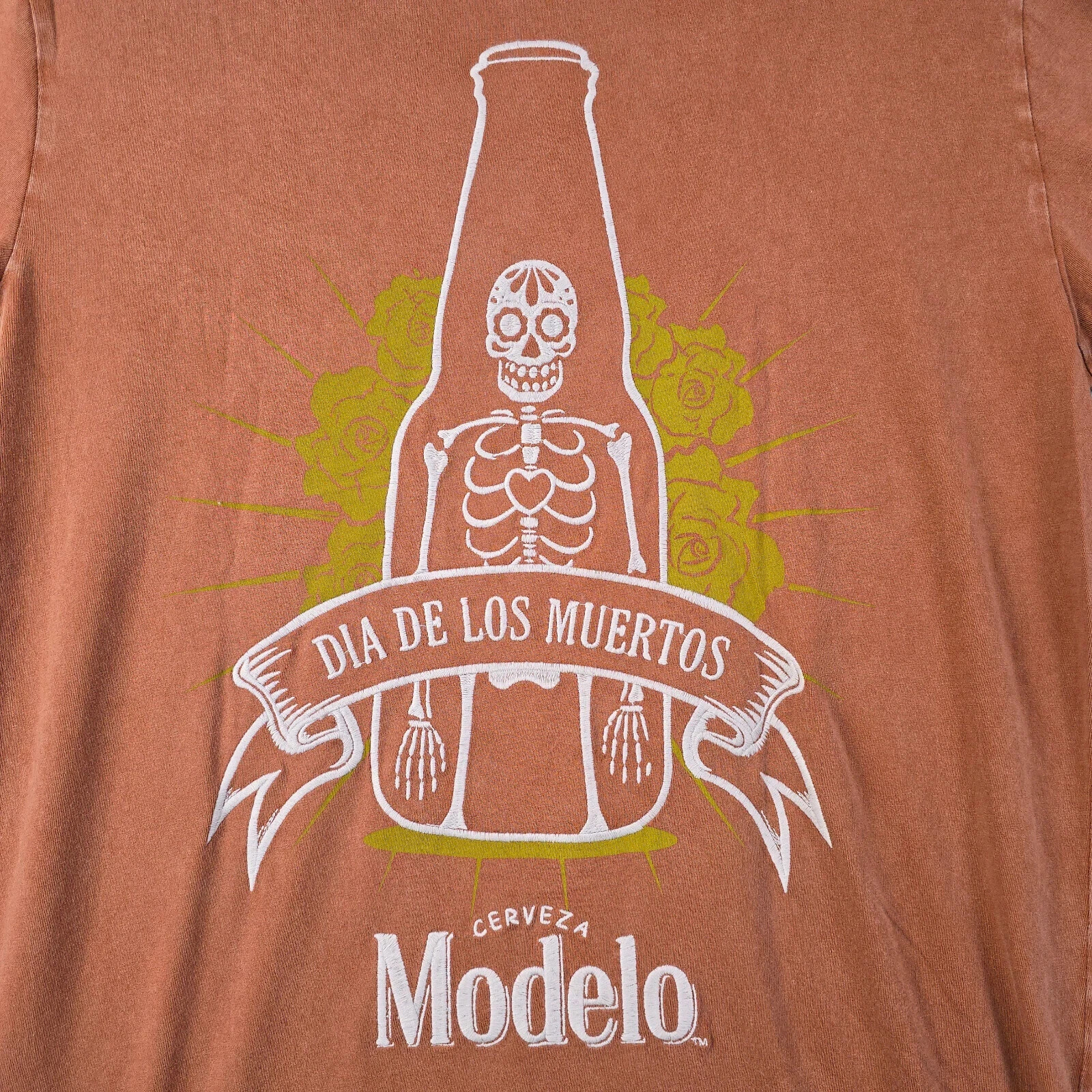 Lucky Brand Modelo Beer T Shirt Men Large Orange Mexican Cerveza Lager Retro NWT gallery