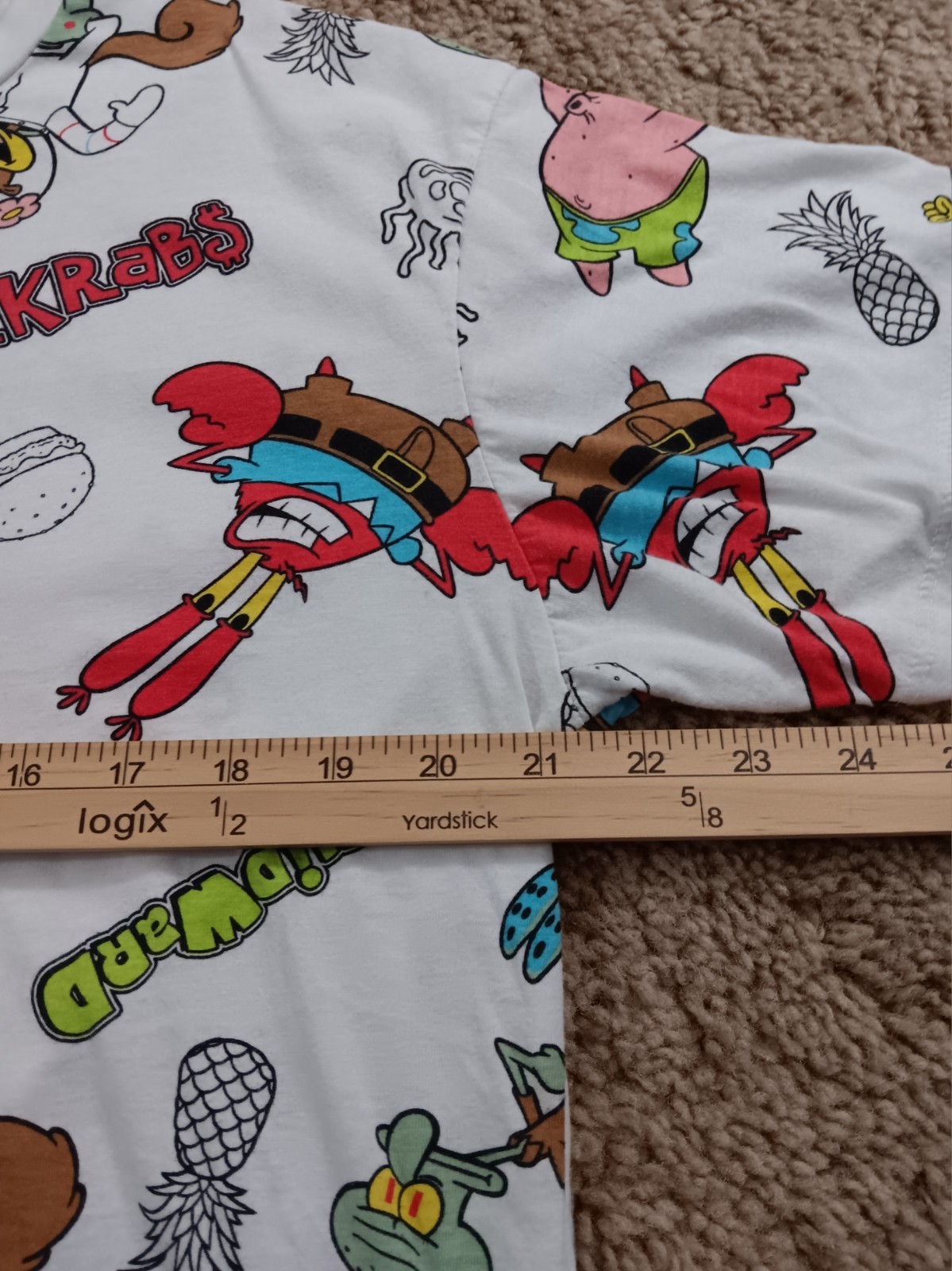 Nickelodeon Men's Large Double-Sided SpongeBob Square Pants T-Shirt gallery