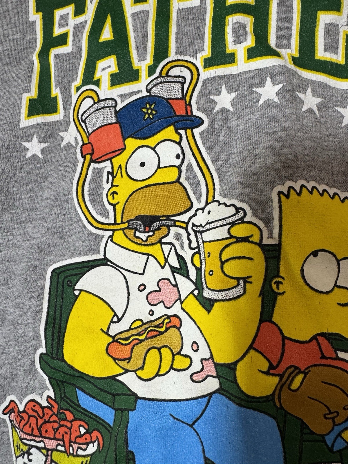 VTG The Simpsons T-Shirt Sz L “Like Father Like Son” Bart Homer Simpson Fox 2009 gallery