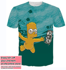 Funny The Simpsons T-Shirt Double-Sided Unisex Adult Size Large Medium Small