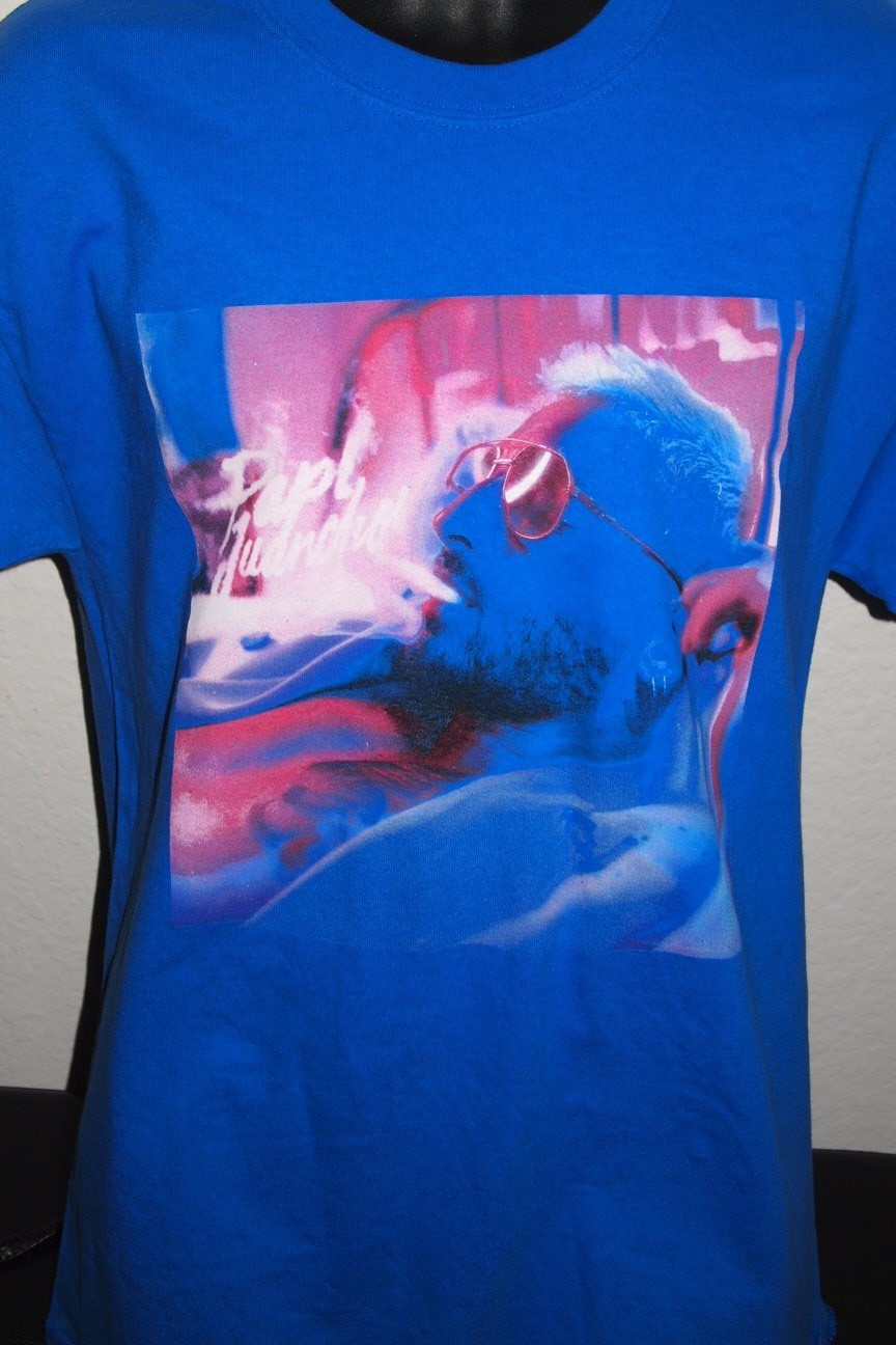 NWOT Maluma Papi Juancho Graphic T-Shirt Blue The Thread Shop Size Mens XL
