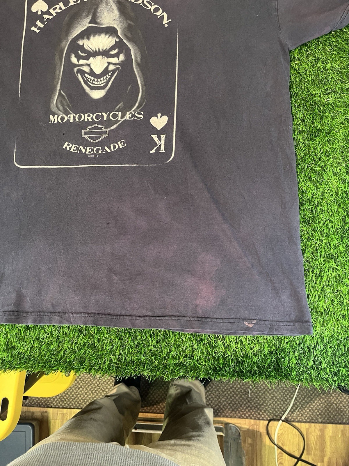 Thrashed Harley Davidson Renegade Illinois T-Shirt Mens 3XL - See Description gallery