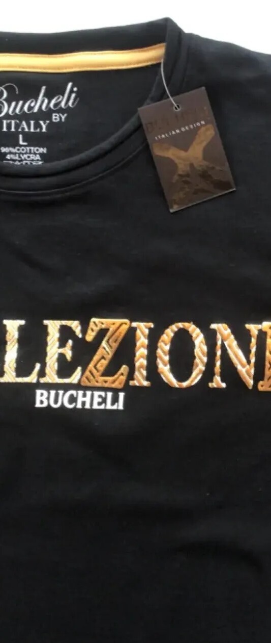 Men's Bucheli Cotton T Shirt,Italian Style,Slim Fit,Stretch M L.…A12.A gallery