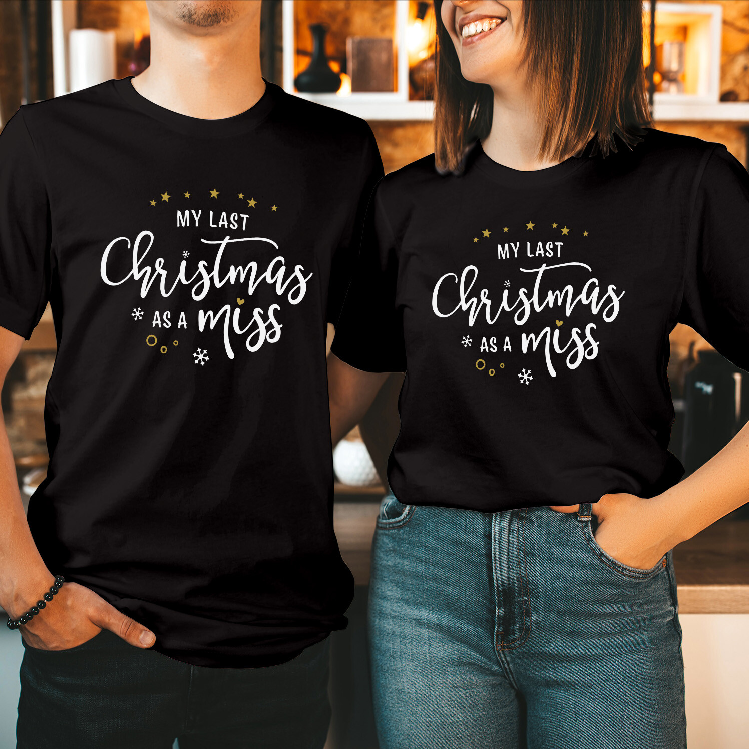 My Last Christmas As A Miss Shirt Future Bride Bridal Xmas Party Gift Top T-5130