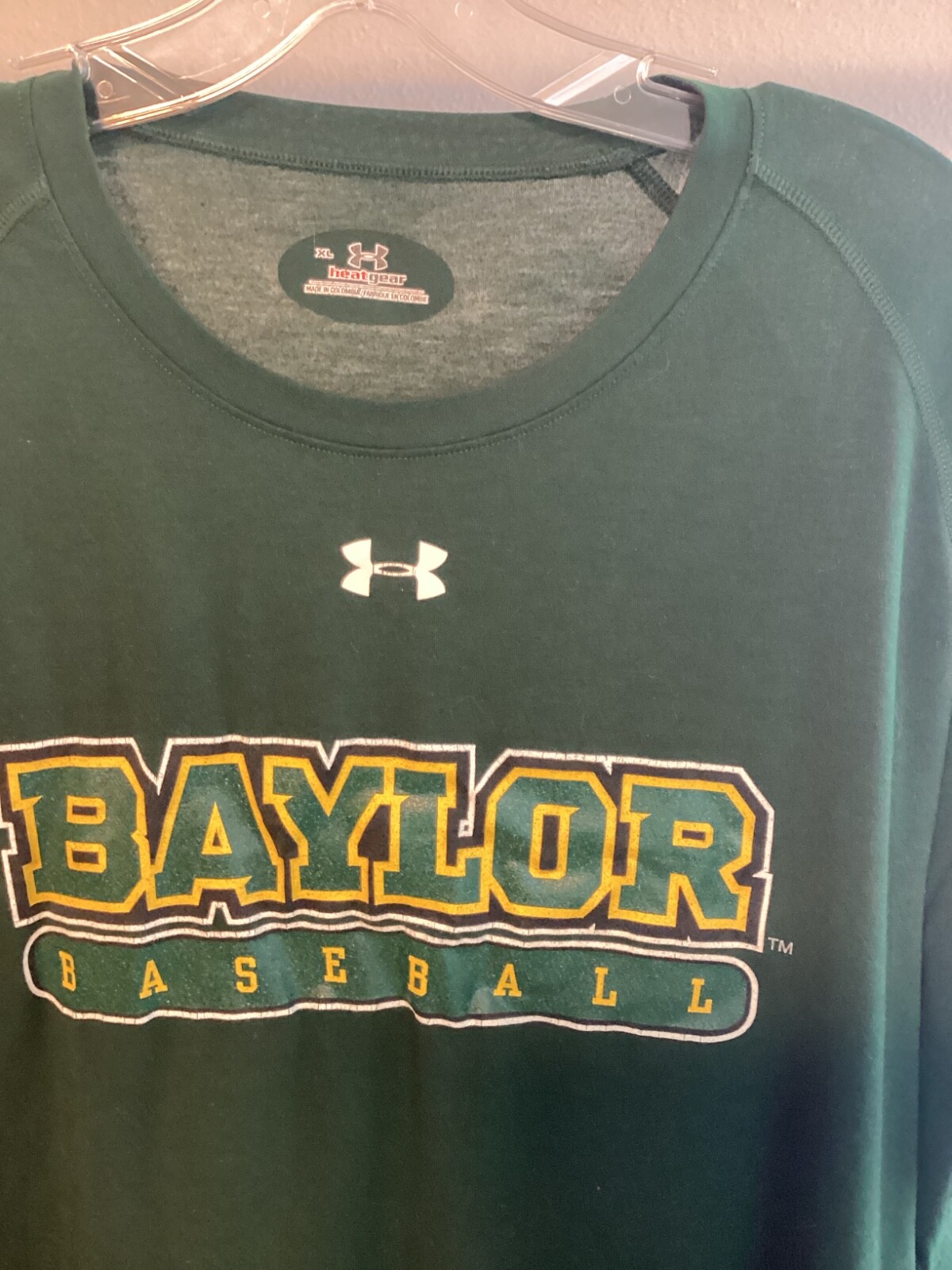 XL Mens Under Armour Heat Gear Baylor Bears college baseball workout shirt Waco gallery