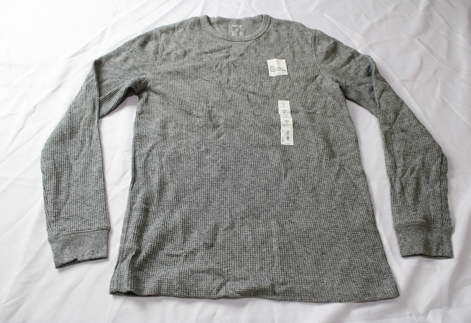 Sonoma Goods For Life The Essential Thermal Tee CN6 Grey Heather Medium NWT