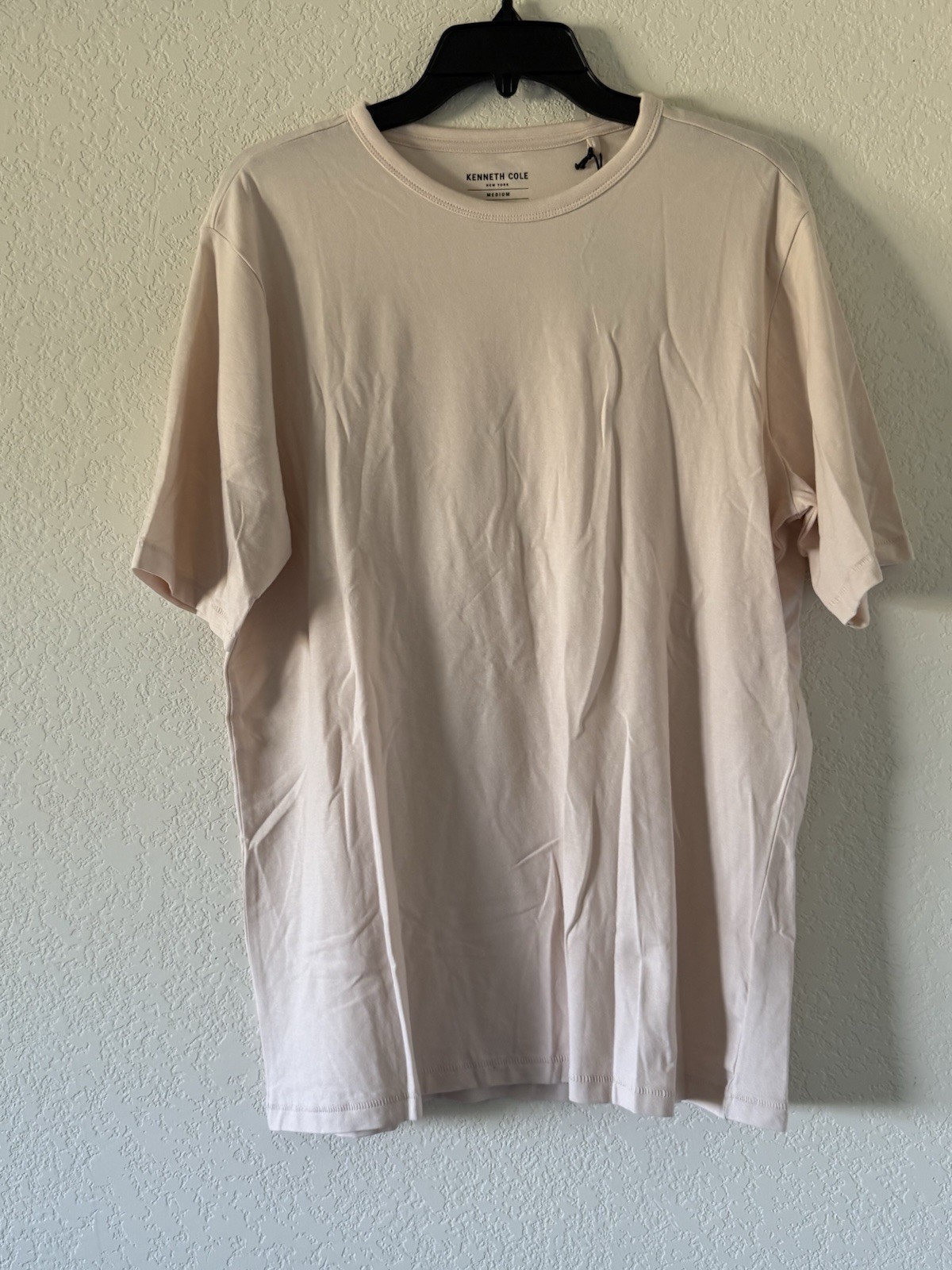 KENNETH COLE Crew Neck T-shirt Modal Blend Soft Blush Size Medium MSRP $49 gallery