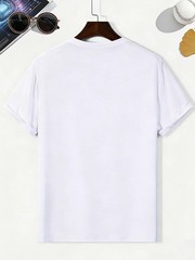 Schrodinger Cat Graphic 100% Cotton Men’s T-Shirt,Suitable for Daily Casual Wear