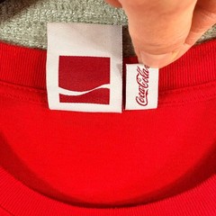 Coca-Cola by Staple Red Long Sleeve Pocket T-Shirt All Over Print Mens XL RARE