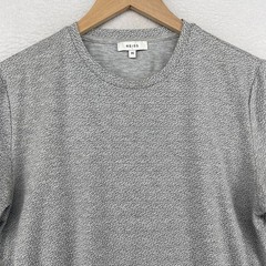 REISS Shirt Mens XS Printed Jersey Basic Tee Crewneck Short Sleeve Gray