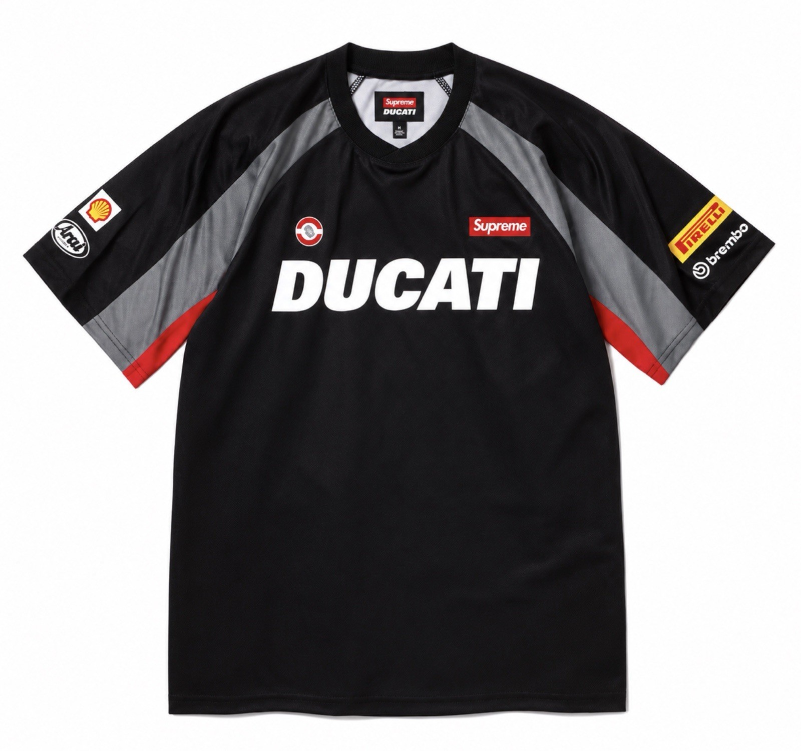 Supreme x Ducati Soccer Jersey Black 24SS Shirt Size Large Brand New SS24