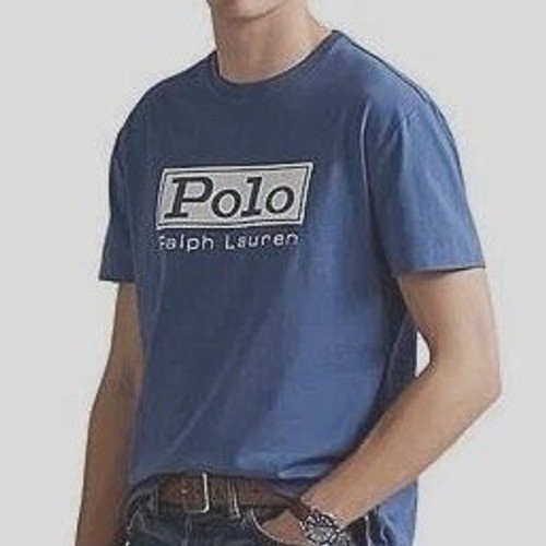 Polo Ralph Lauren Mens XXL Graphic T-Shirt Blue Box Logo T-Shirt~NWT gallery