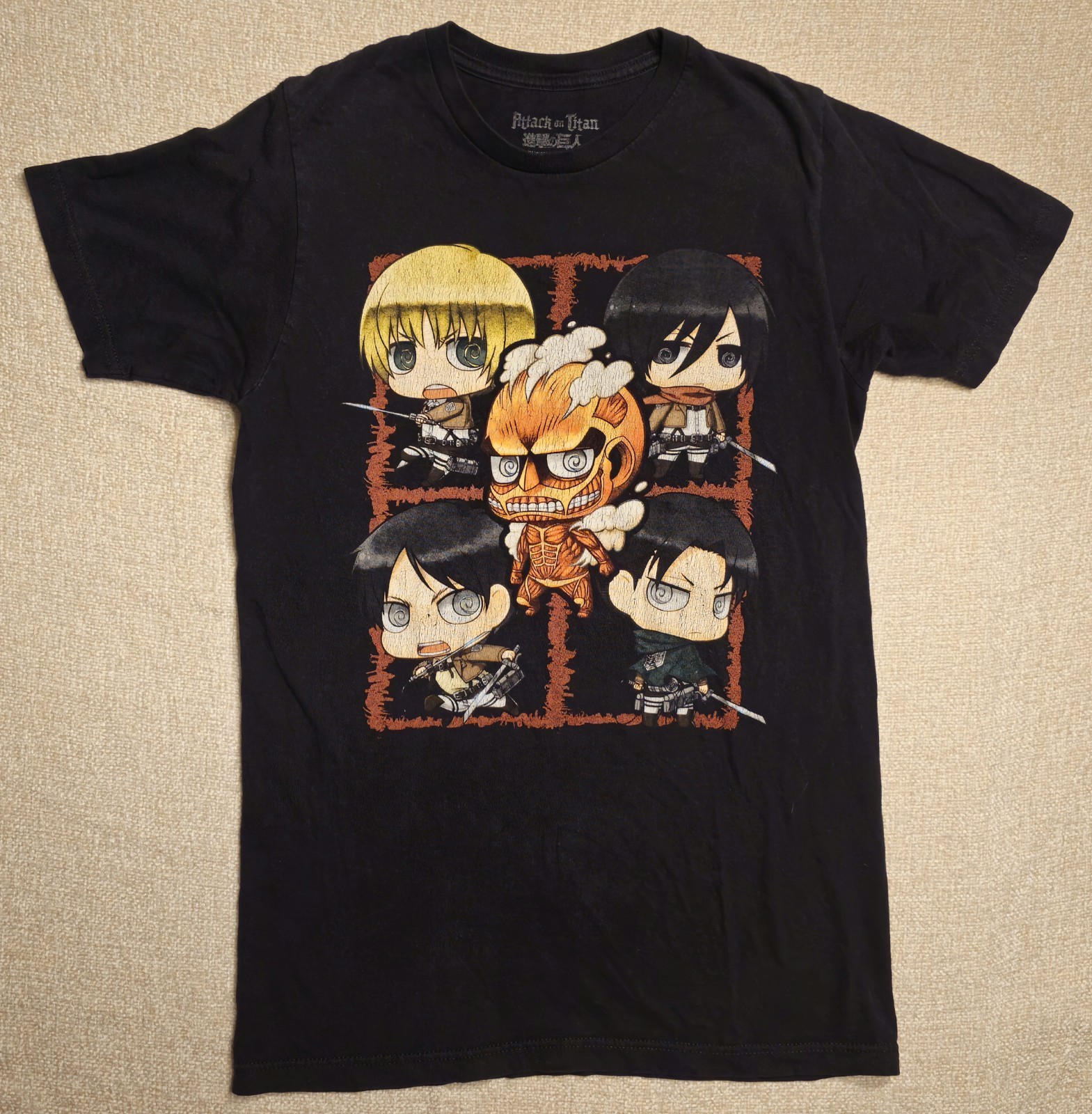 Ripple Junction Attack on Titan T-Shirt Black Size Small Chibi Anime gallery