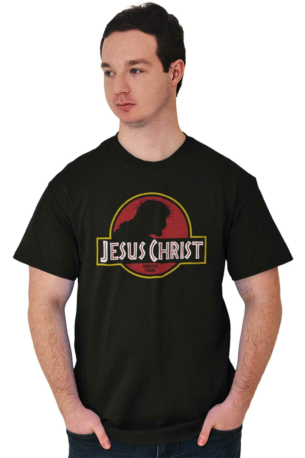 Christian Faith Pop Culture Jesus Christ Womens or Mens Crewneck T Shirt Tee gallery