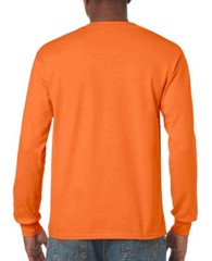 First Quality Gildan S Orange Heavy Cotton Adult Long Sleeve T-Shirt, Size Small
