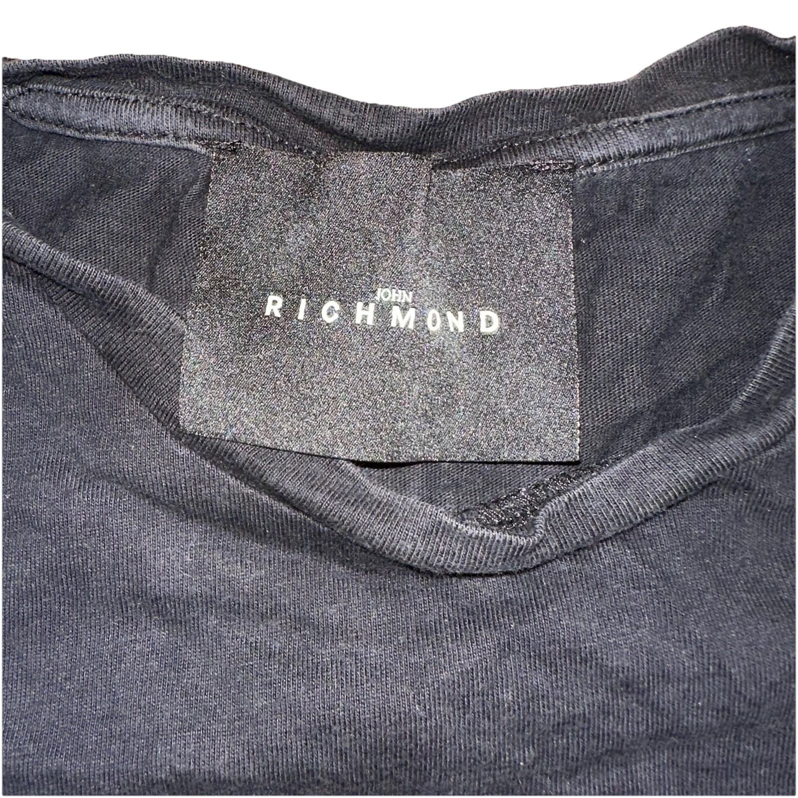 Vintage 90’s John Richmond Studded Beaded Warrior Black T-shirt Men’s Large gallery