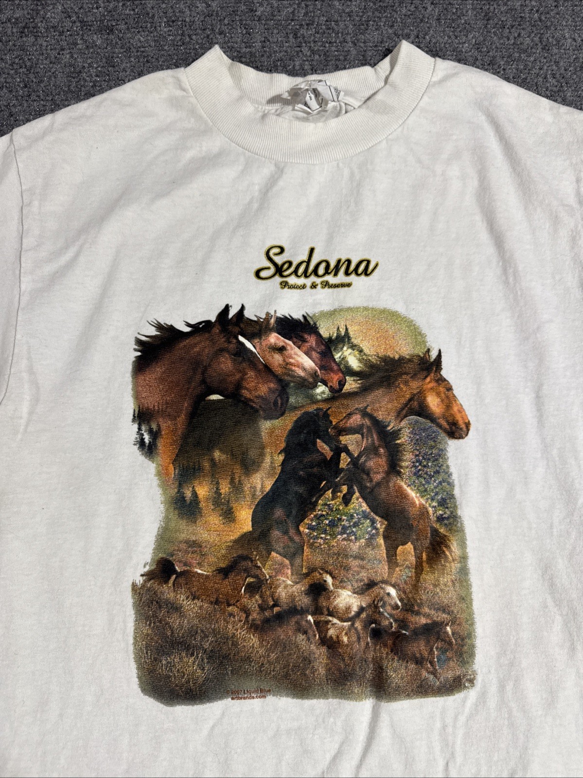 Vintage Sedona Arizona T Shirt Men's Small Short Sleeve Horse Graphic Alstyle gallery