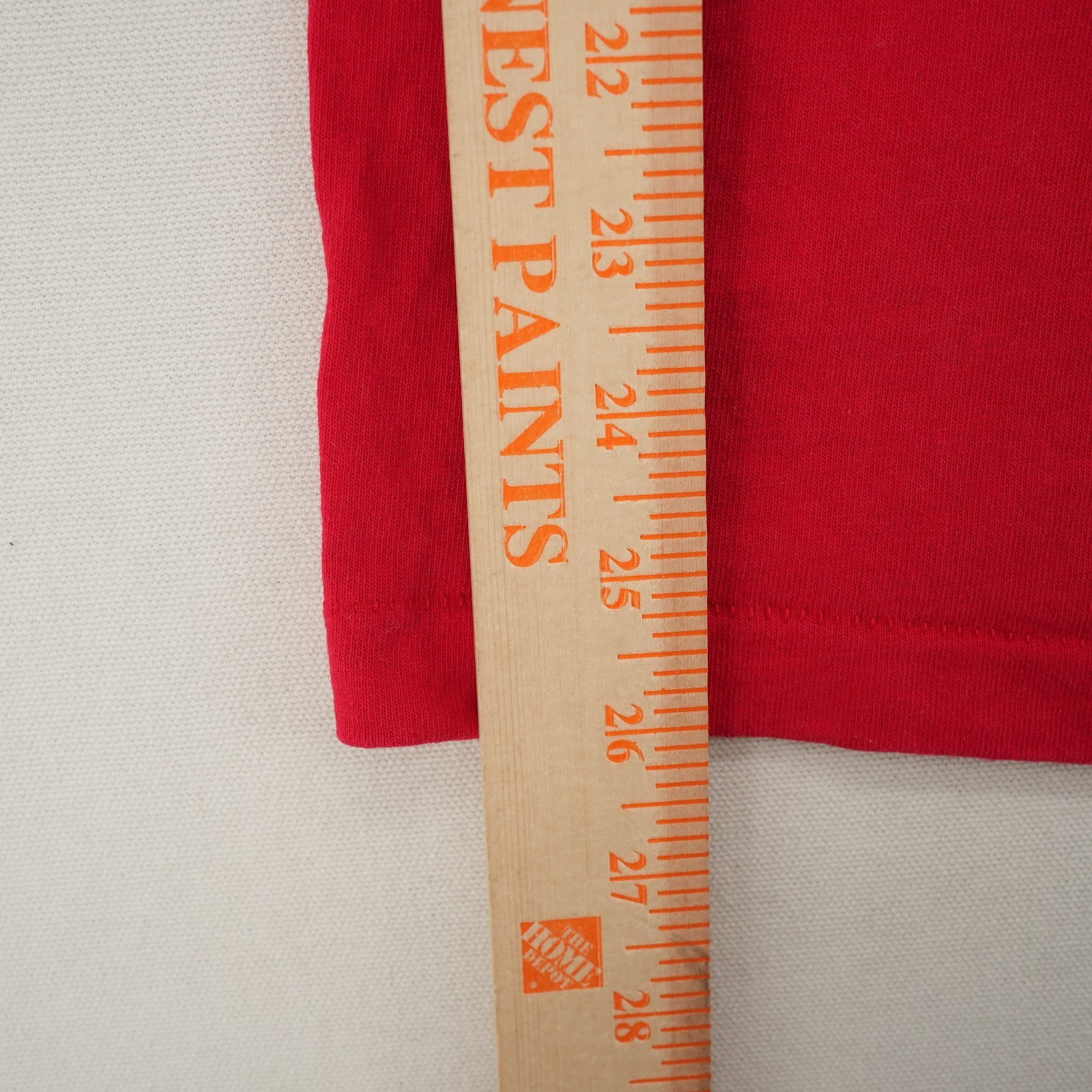 Vintage Teejays Embroidered Christmas Tree Red Shirt Mens M Holiday Tee Single S gallery
