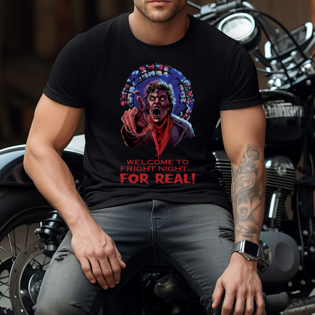 Welcome To Fright Night For Real! Fright Night Horror Movie T-Shirt Black S-3XL gallery