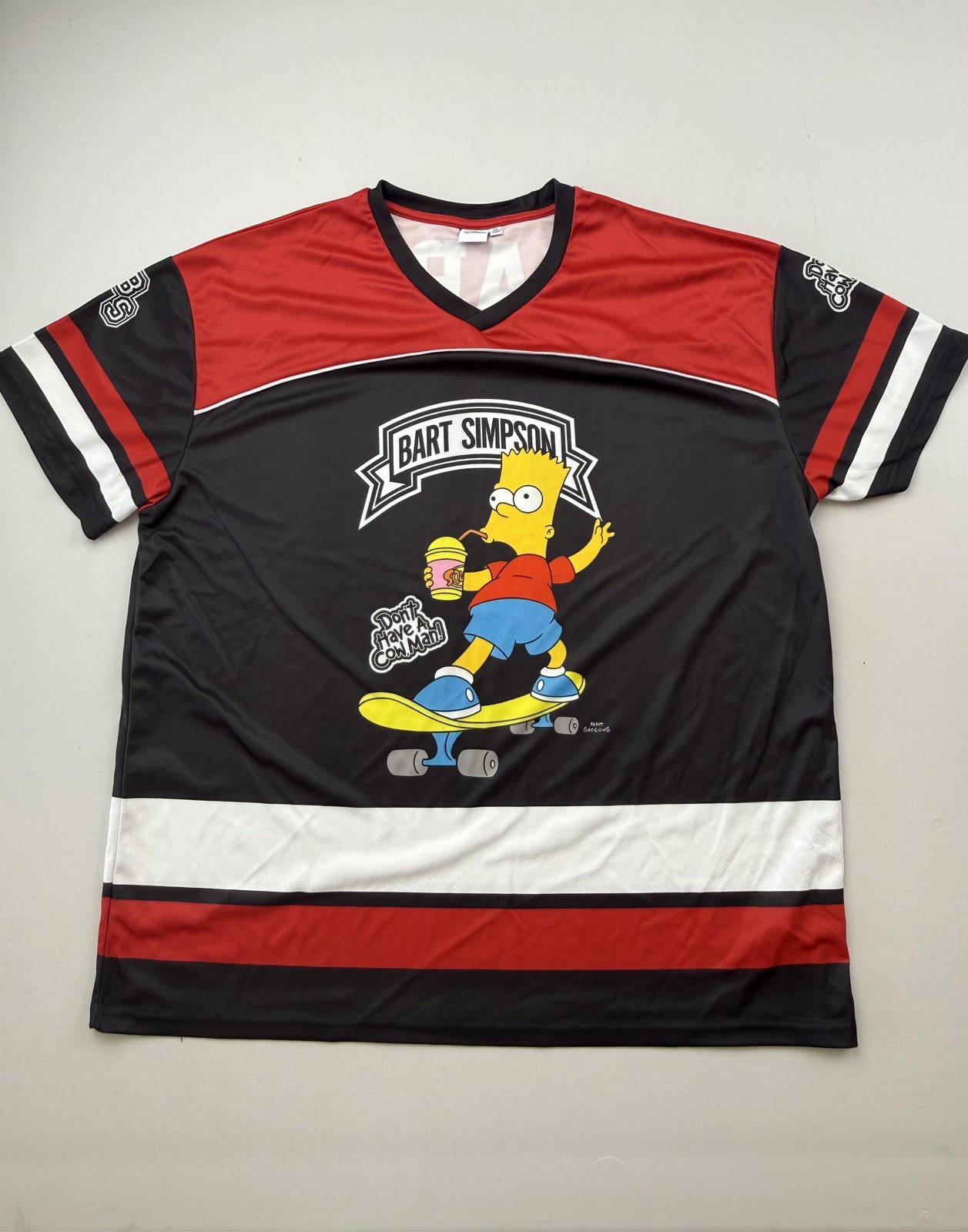 The Simpsons Shirt Mens XL Black Bart Simpson 89 Jersey Graphic Tee Skateboard
