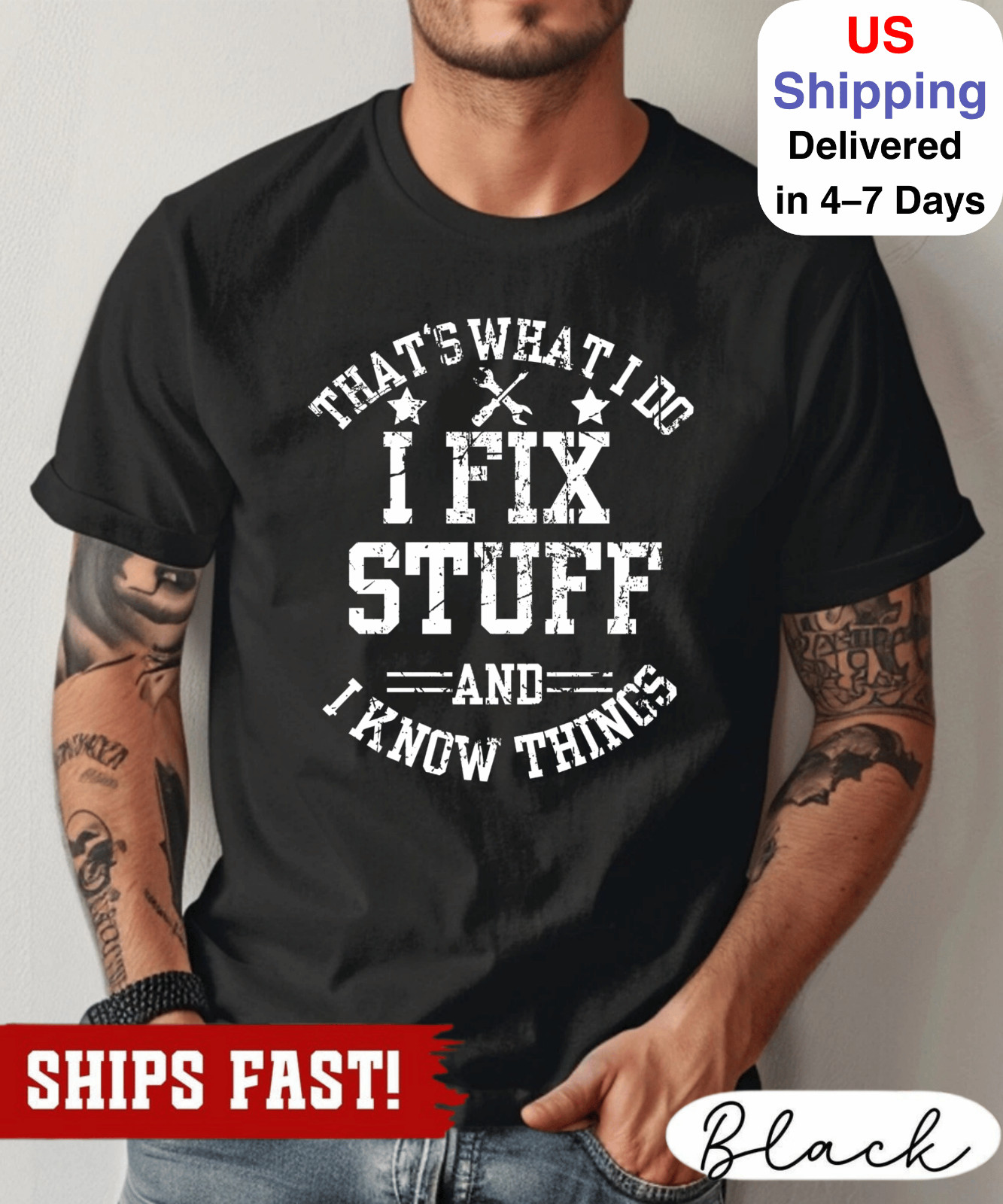 That's What I Do I Fix Stuff And I Know Things T-shirt Funny Dad Grandpa Shirt, gallery