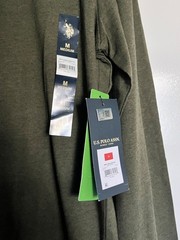 US Polo Association NWT Long Sleeve T Shirt Better Cotton Blend Army Green USPA
