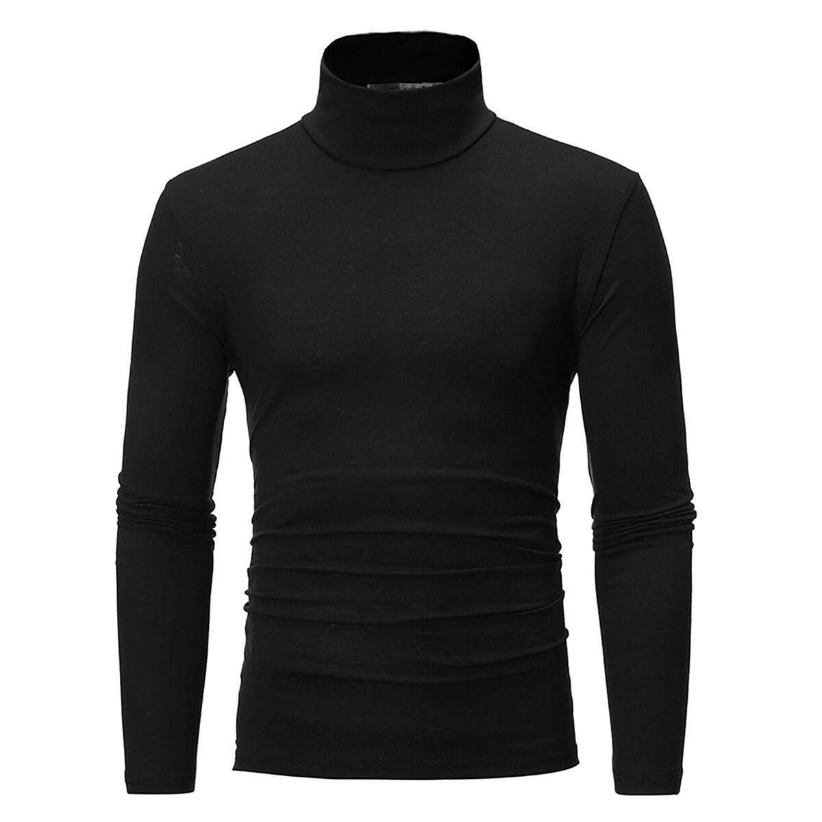 Men Pullover Turtle Neck T-shirt Slim Fit Tops Warm Winter Long Sleeve Shirts gallery