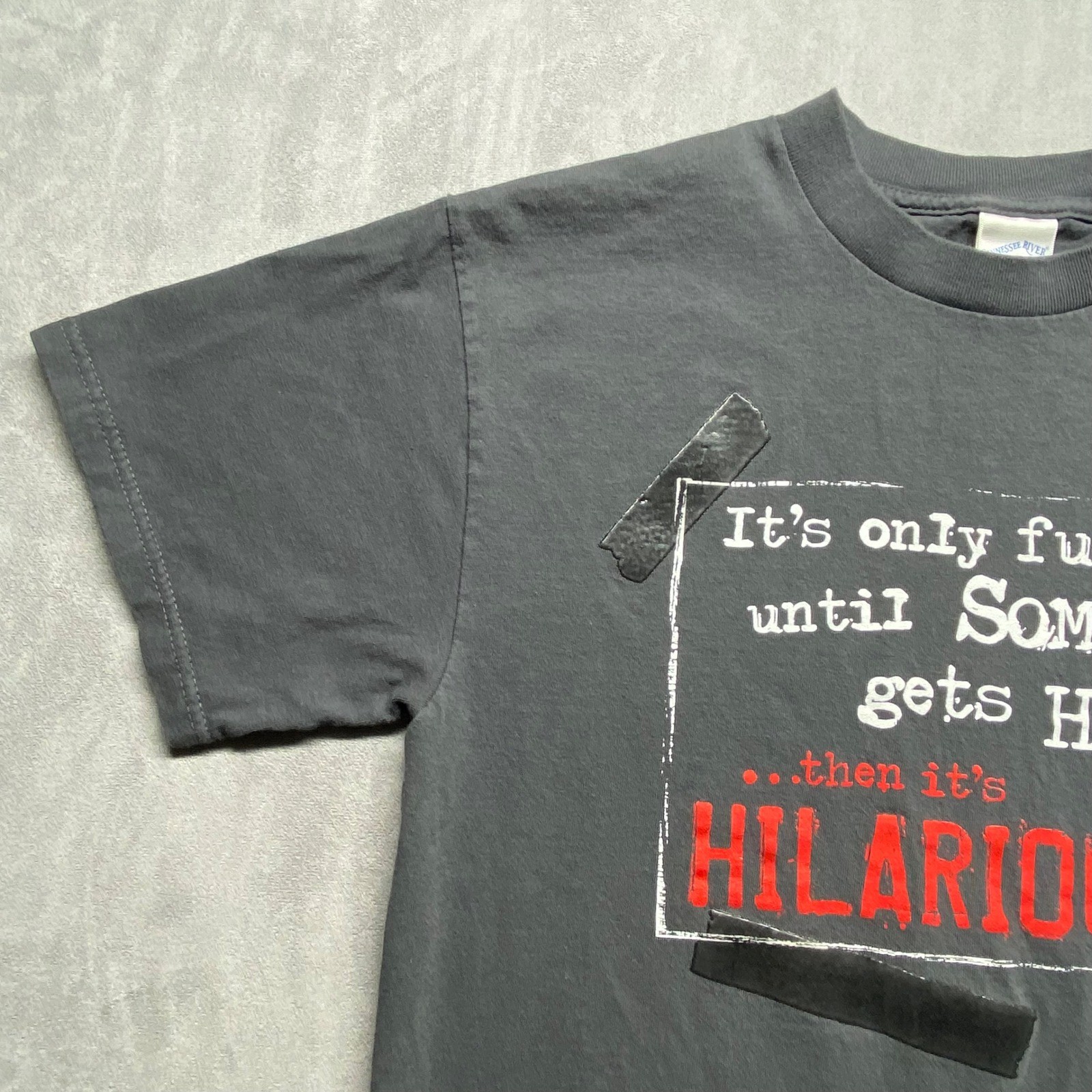 Tennessee River Mens Med Graphic T Shirt It's Only Funny Until Someone Gets Hurt gallery