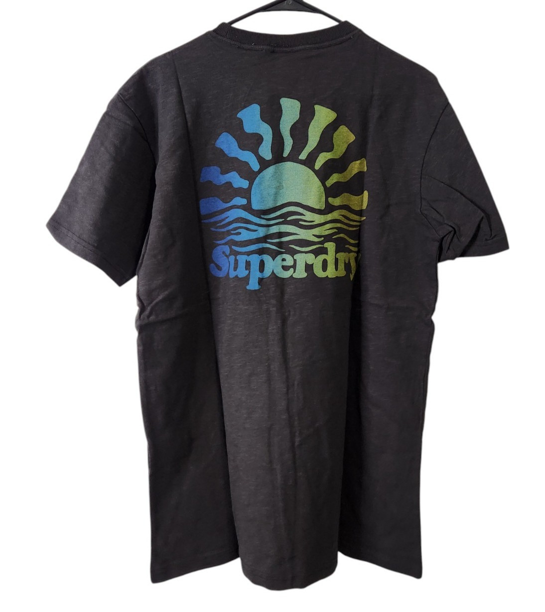 Superdry Mens L T-Shirt Vintage Cali Stripe Tee Short Sleeve Gray Crewneck gallery