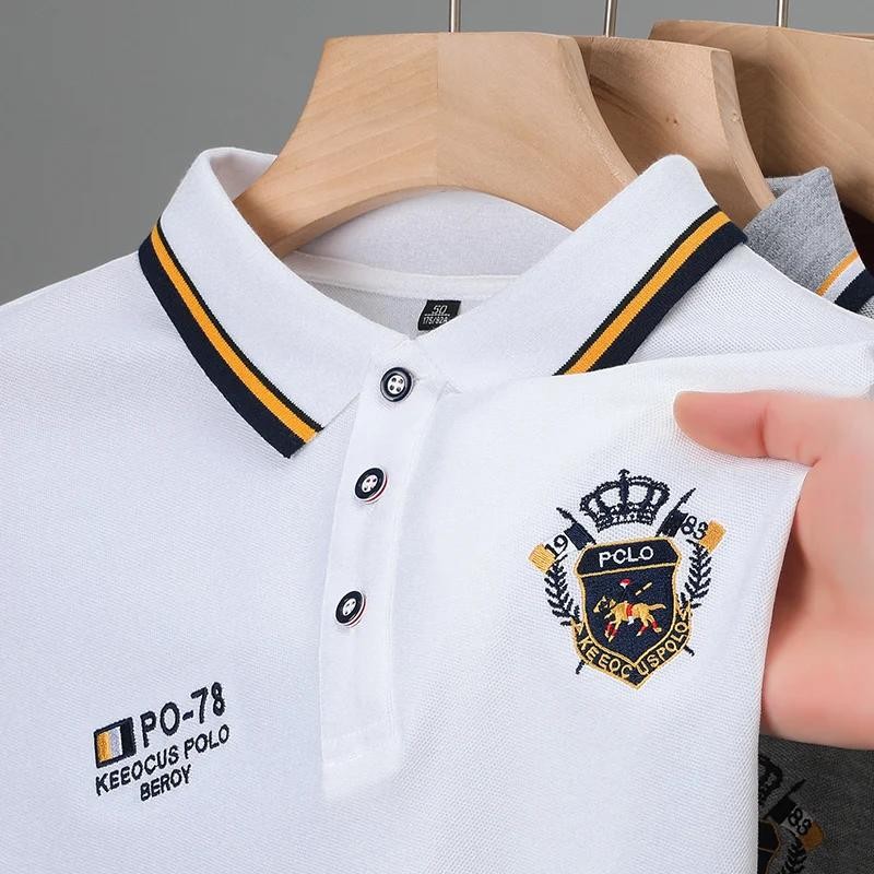 Nueva Camisa Polo Bordada De Manga Corta Para Hombre, Informal De Negocios gallery