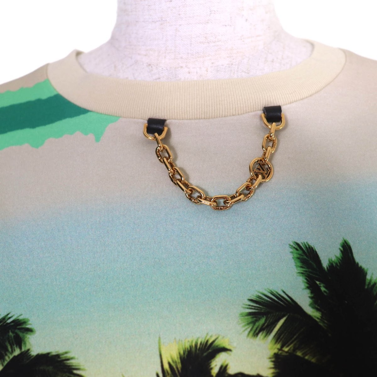 LOUIS VUITTON 22AW 1A9XP0 Cotton Epi Print Palm Tree Short Sleeve T Shirt Mu gallery