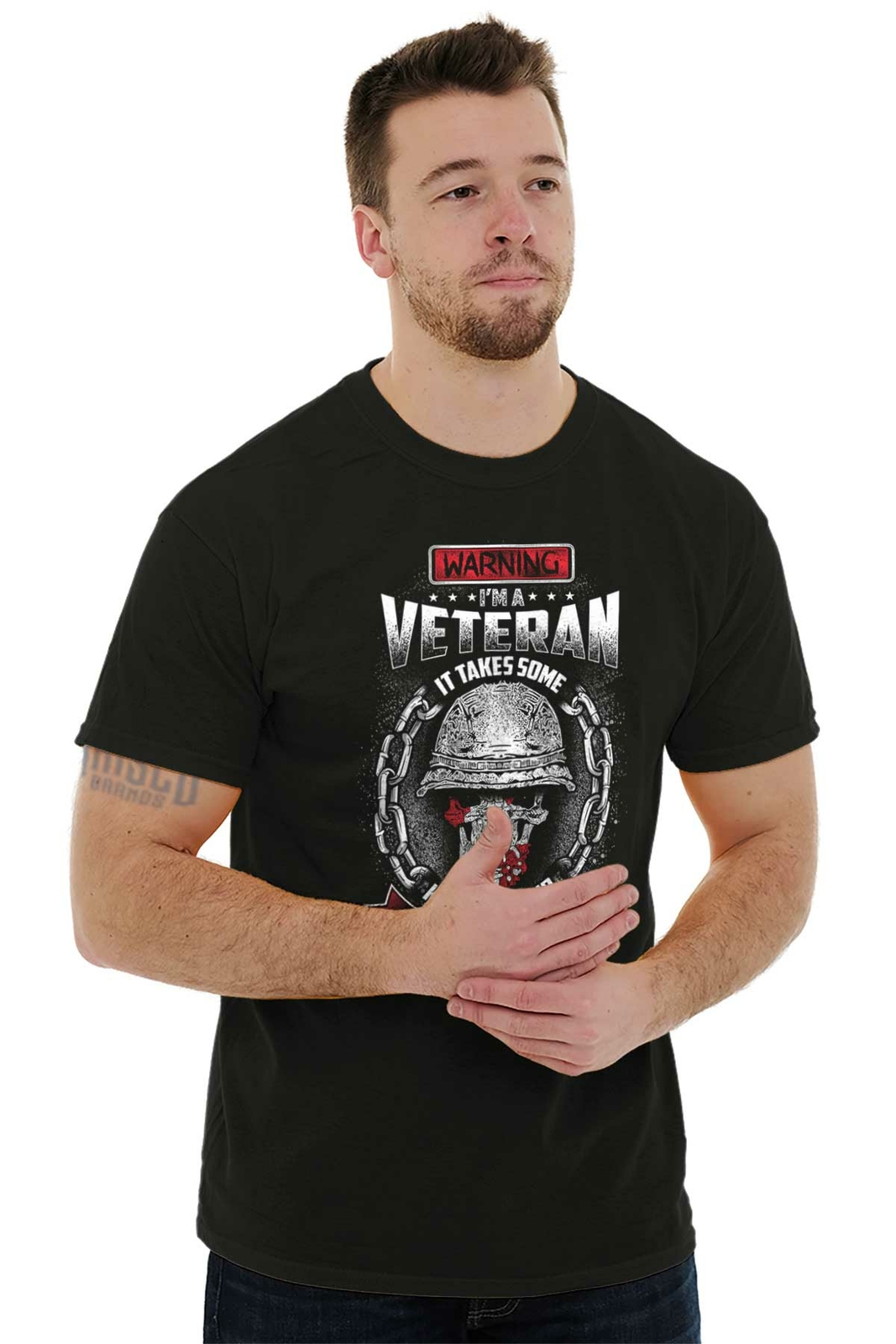 Army Military Skull Veteran Attitude Gift Mens Casual Crewneck T Shirts Tees gallery