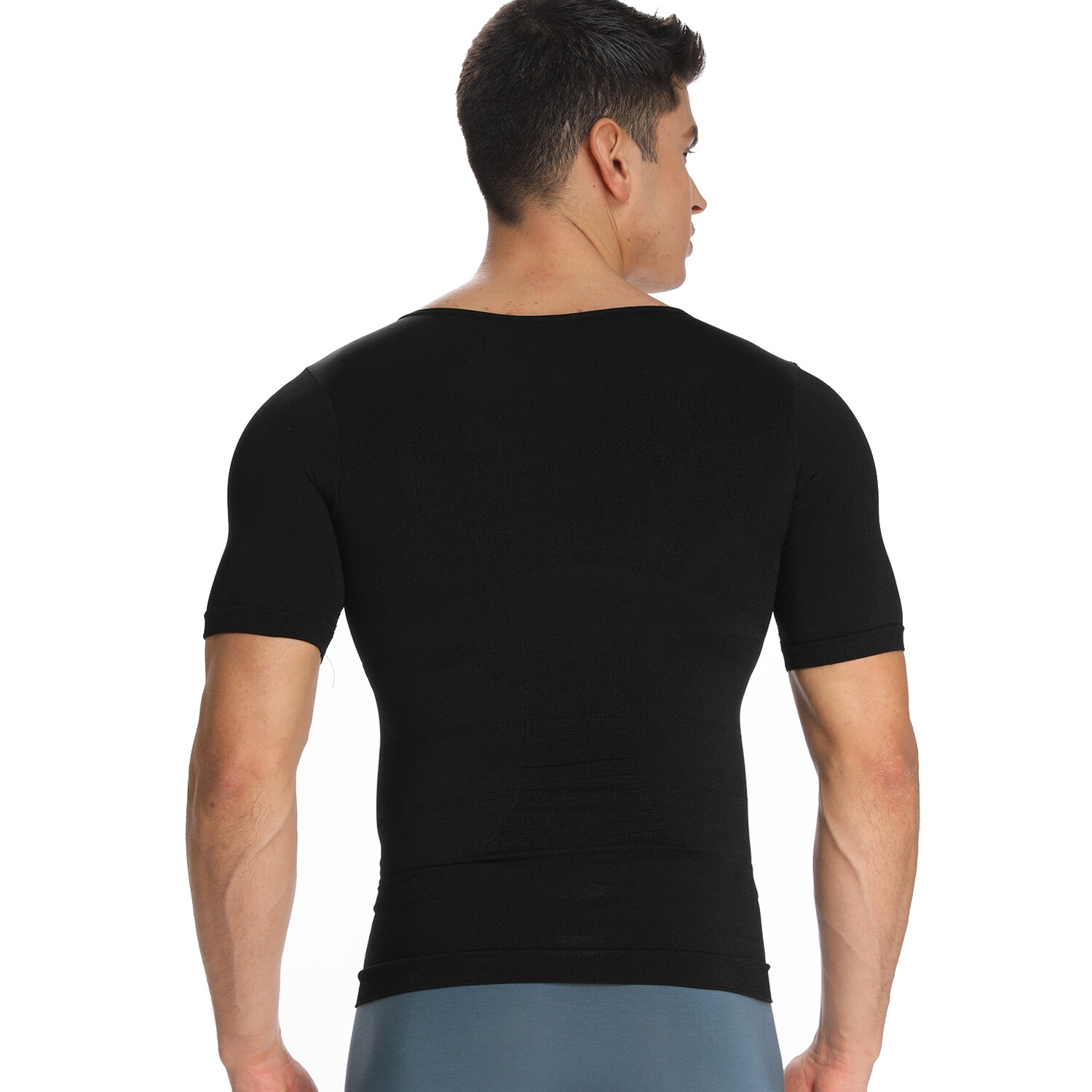 Men's Seamless Slimming Body Shaper Vest Abdomen T-Shirt Compression Sport Top gallery