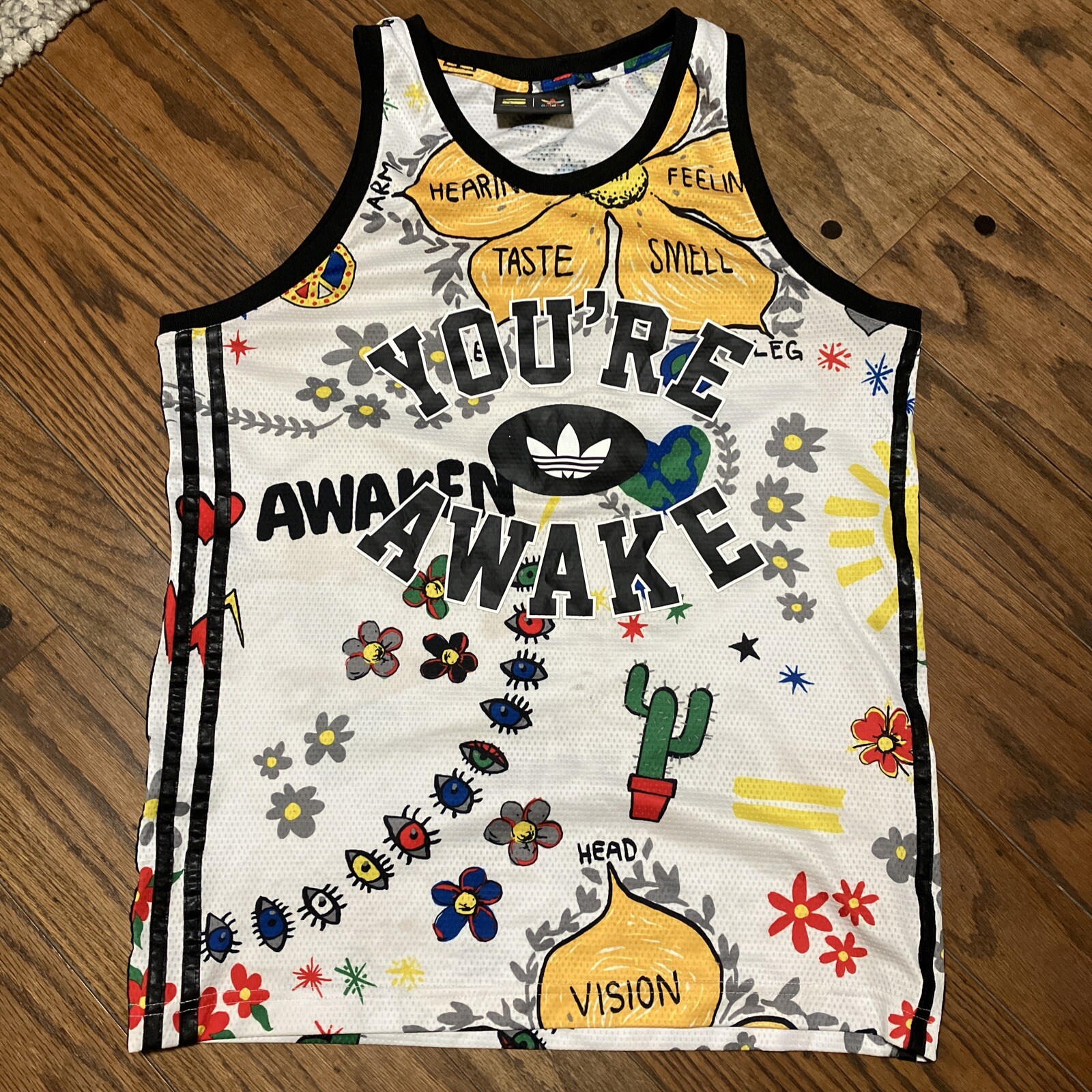 Adidas Originals Pharrell Williams You’re Awake Doodle Jersey Men’s Medium