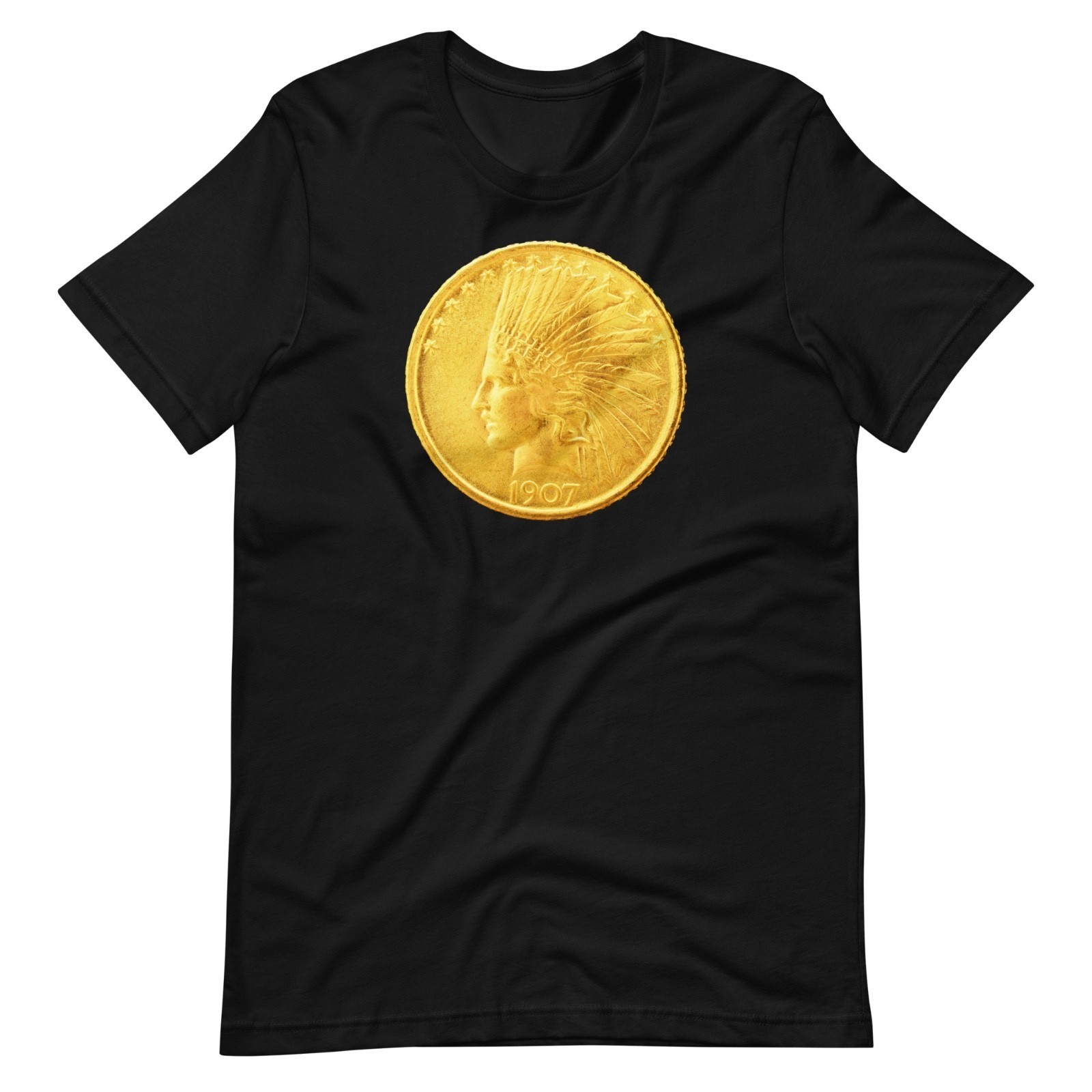 Indian Head Gold Eagle Coin T-Shirt 1907 — $10 Coin Collector Gift Graphic Tee