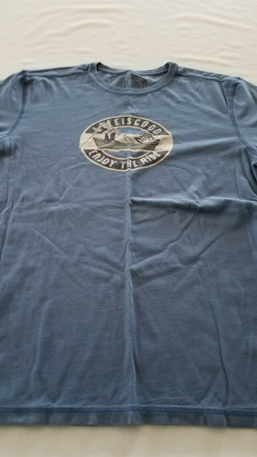LIFE IS GOOD MENS TSHIRT BLUE SMALL S SLEEP SEMI-FITTED FISHING CAPE COD COTTON gallery